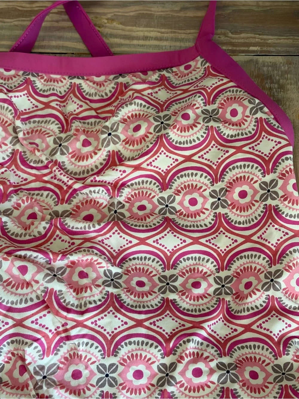 Garnet Hill Pink and White Floral One Piece Swimsuit 🏖️